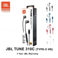 【✅SG Ready Stock】JBL Tune 310C USB-C Wired Hi-Res In-Ear Headphones Earpiece with Mic