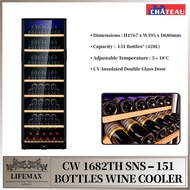 [SG Seller]CHATEAU CW 1682TH SNS 151 Bottles Wine Cooler  Large Wine Coolers