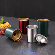 YYchaoy Stainless Steel Ashtray With Lid Storm Ashtray Wind Ashtray Round