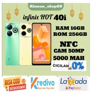 Hp infinix Hot 40i Ram 16GB+256GB (NFC) CAM 50MP, 5000MAH, 18W, Garansi resmi ,imei terdaftar dikeme