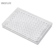 VBESTLIFE 10pcs Tissue Culture Plate 96 Well Clear Polystyrene with Lid Flat Bottom Ideal for Labora