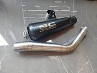 ชุดท่อสลิปออน Demon gr200r  SlipOn DEMON Gr200R+ปลายเอสซีตะเเกรงสีดำ