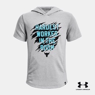 Under Armour Boys Project Rock Short Sleeve Hoodie