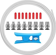 5 m (16.4ft) PTFE Tube for 1.75mm Filament, Anglecai Bambu Tube 2.5mm ID×4mm OD with Cutter/8 Connec