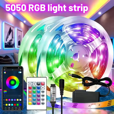 5M-30M Waterproof Bluetooth LED Strip 5050 RGB Strip LED Light Flexible Ribbon Stripe DC12V RGB Diod