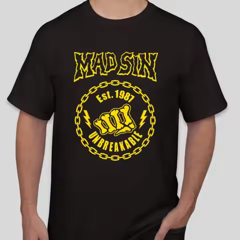 Mad Sin Unbreakable T shirt Rock Underground Music Punk Medal Band