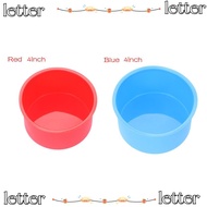 LETTER 4/6inch Bakeware Pudding Mold Baking Tools Round Pattern Cake Pan Tray DIY Kitchen Pastry Dish Silicone Muffin Mousse Mould/Multicolor