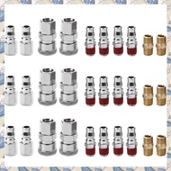 (SDRB) 30Pcs 1/4 Inch Air Line Hose Compressor Fitting Connector Coupler Quick Release Pneumatic Par