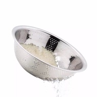 ล้างผัก กะละมังล้างผลไม้ กะละมังสแตนเลสมีรู กะละมังรูล้างผัก ขนาด   สแตนเลสแท้ ไม่ขึ้นสนิม ใช้ดี 36C