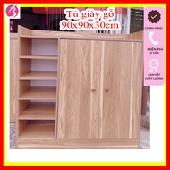 ANHKHOA Decor wooden shoe cabinet, MDF open door shoe shelf, size 90x90x30cm, holds 15-24 pairs of s