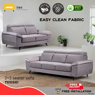 [DUDUK SENANG] TUSSIO Easy Clean Pet Friendly Fabric Sofa / Sofa Moden Kain Anti Cakar