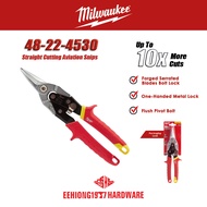 MILWAUKEE 48-22-4530 Straight Cutting Aviation Snips Forged Blades Rust Protection Bolt Lock