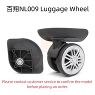2pcs Baixiang NL009 Universal Luggage Wheel Replacement, Silent Trolley Bag Caster Roller, Suitcase 