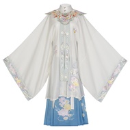 Hanfu Hanfu Chinese Style Embroidered Stand-Up Collar Long Shirt Skirt Cloud Shoulder Suit Women