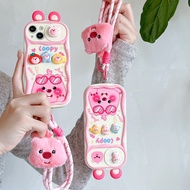 3D Beaver Loopy  Suitable for Apple 16pro Phone Case IPhone 15Promax Soft Case 13 Push-pull Lens App