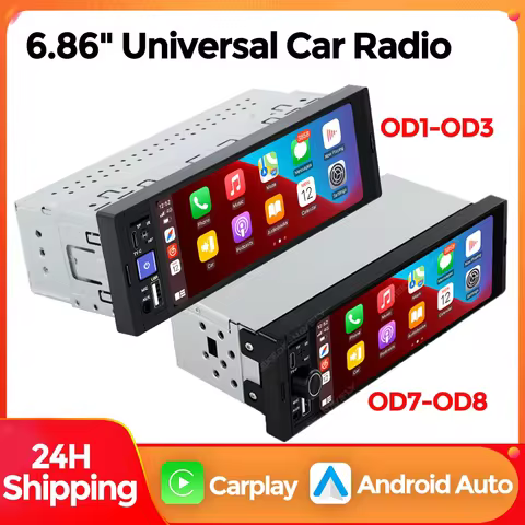 MEKEDE Navifly 6.86 inch 1 DIN 2 DIN Carplay Android Auto Car Multimedia Video MP5 Player FM Radio B