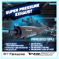 TS Racing Y15ZR Exhaust  STD Open Super Back Pressure 28mm / 32mm / 35mm Sunyi Y15 V1 V2 Exzos Stand
