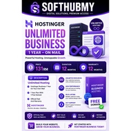 Hostinger Business Hosting 1 Year | Unlimited Web Hosting | Free Domain | Official Paid Plan | 12 Mo