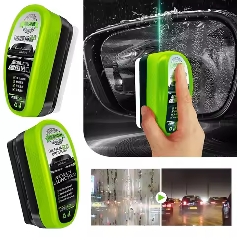 Car Glass Oil Film Remover Window Windshield Polishing Sponge Brush Automotive Glass Sponge Cleaning