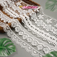 Charisma Guiper FR White Embroidered Lace - Edge Embroidered Lace / Width 3cm, 7cm, 9cm, 11cm, 15cm 