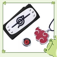 Akatsuk Red Cloud Necklace Itachi Akatsuki Ring Obito Mask Naruto Headband Halloween Accessories