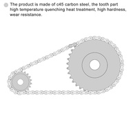 c45Carbon Steel Section16Tooth pitch sprocket1Oxidation b Chain gear chain hardened practical black 