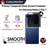 RICHMENT Z Flip7 Privacy Tempered Glass Film for Galaxy Z Flip 7 Anti-Spy Screen Protector Anti-Fing