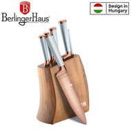 Berlingerhaus 7 Pcs Stainless Steel Knife Set with Wooden Stand / Kitchenware / Dinnerware / Kitchen Tools / Kitchen Utensils / Cooking Utensils / Knives &amp; Accessories / Cooking Knife Set / Set Pisau Dapur - Moonlight Collection