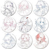 58mm Game Honkai：Star Rail Pins Cartoon Figure March 7th Jing Yuan Fugue Brooch Cosplay Badge Backpa