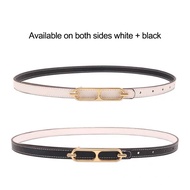 Double-sided Genuine Leather Dual-use Fashion Thin Belt Skirt Trousers Coat Waist-cinching Versatile