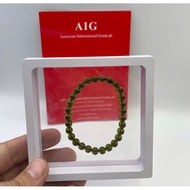 100% Genuine Moldavite Round Beaded Bracelet /genuine Moldavite tektite / Natural Moldavite Bracelet