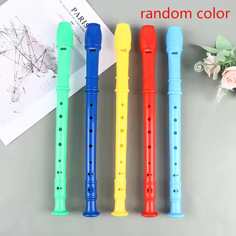 8 Holes Plastic Recorder Long Flute Woodwind Instrument Colorful Instrumens Long Flute 1pcs random c