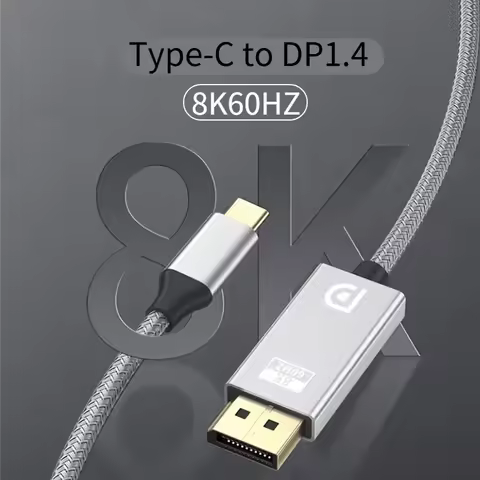 1.8M USB C To DisplayPort 1.4 Cable 32.4Gbps 8K@60Hz 4K@144Hz Type C To DP1.4 Adapter Thunderbolt 4/