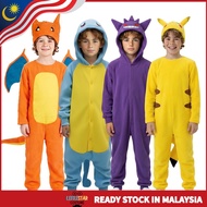 Kids Pokémon Deluxe Onesie – Pikachu, Charizard, Squirtle & Gengar Costume Pajamas for Boys & Girls
