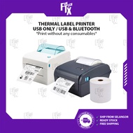 FunTechX Waybill Printer Thermal AWB A6 PDF USB Pos Laju J&amp;T Sticker Barcode QR Shipping Label Airway Bill Slip