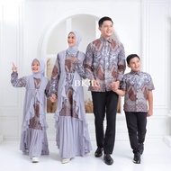 Baju Couple Keluarga Lebaran 2024 Muslim Mewah Sarimbit Family Set