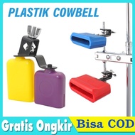 Midium High Tone Plastic Cowbell Percussion Drum Musical Instrument/