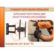 AVL DY406 Single Arm Full Motion, TV Bracket / TV Wall Mount 32"-55"  , Ultra Strong  INSTALLATION