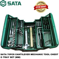 (ND) SATA 95104A-70 / SATA 95104A-70-6 70PCS CANTILEVER MECHANIC TOOL CHEST & TRAY SET WITH 12PT SOC