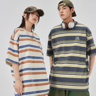 【READY STOCK】ProMan baju t shirt lelaki crew neck tshirt lengan pendek unisex summer American Retro 