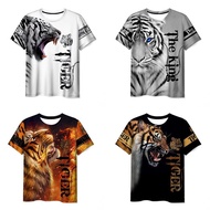 3d T-Shirt Casual Men's T-Shirt Short-Sleeved 3D Printed T-Shirt Animal Tiger