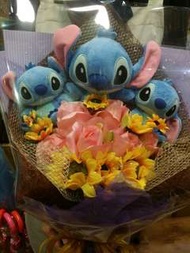 公仔花束 原裝 日本 迪士尼 公仔 製作 Stitch 史迪仔 卡通花束 公仔花 花束