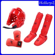 [Hellery2] Taekwondo Sparring Gear Set with Shin Guards Footgear for Taekwondo Sparring