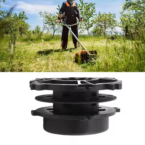 ABS Line Trimmer Head Black Spool Insert Brush Cutter Head Compact Wear Proof String Trimmer Head fo