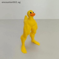 [ER] Muscular Leg Duck, Funny Resin Decor, Cute Animal Figurine, Handmade Duck Statue, Yellow Duck F