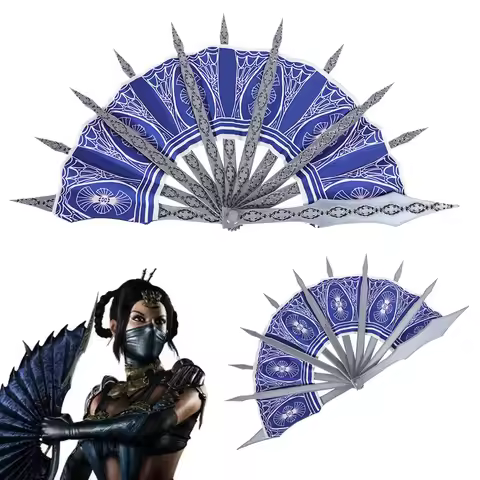 Game Mortal Kombat 2 Cosplay Kitana Fan Disguise Halloween Carnival Costume Accessories Outfits Acce