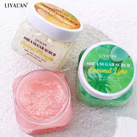 Shea Sugar Scrub Body Exfoliating Polish Hydration Soften Nourish Smooth Skin Moroccan Rose Coconut 