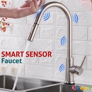 CLEAN Kitchen Tap Faucet Stainless Steel Pull Out Sensor Smart Touch Control Sink Tap Induction Mixed Faucet