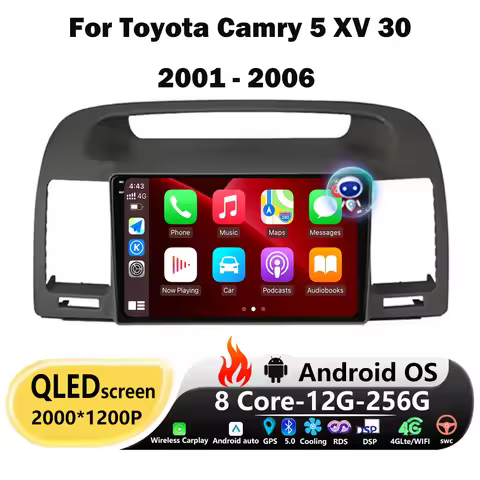 9 Inch For Toyota Camry 5 XV 30 2001 - 2006 Android Auto Car Radio Multimedia Player GPS Stereo Carp