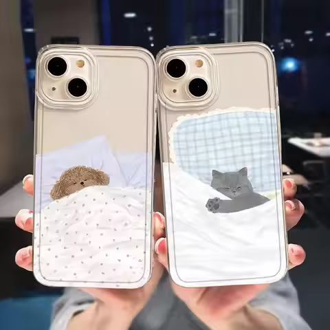 Cute Cat Dog Couple Phone Case for Huawei Honor 90 Lite X9A 5G X7B X8B X9B Y9 Prime 2019 Nova 3i 5T 